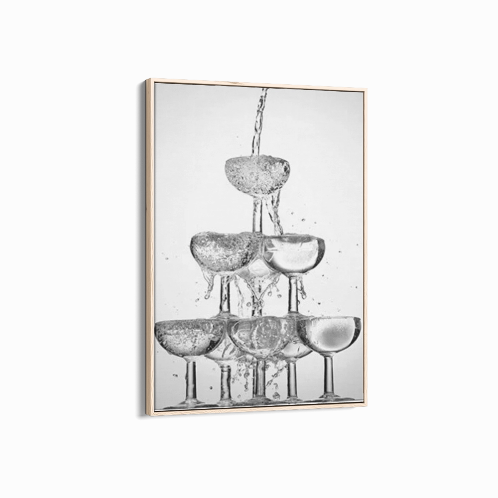 Poster Hub - Pouring Champagne Art Framed