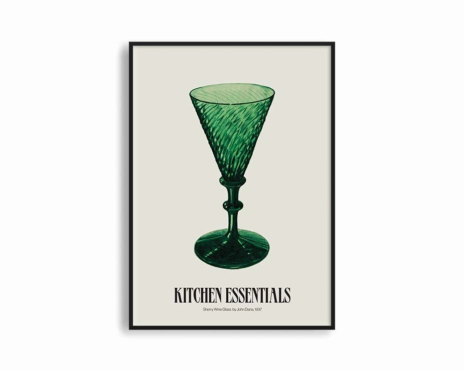 Poster Hub - Sherry Wine Glass Postermodern abstract painting decor