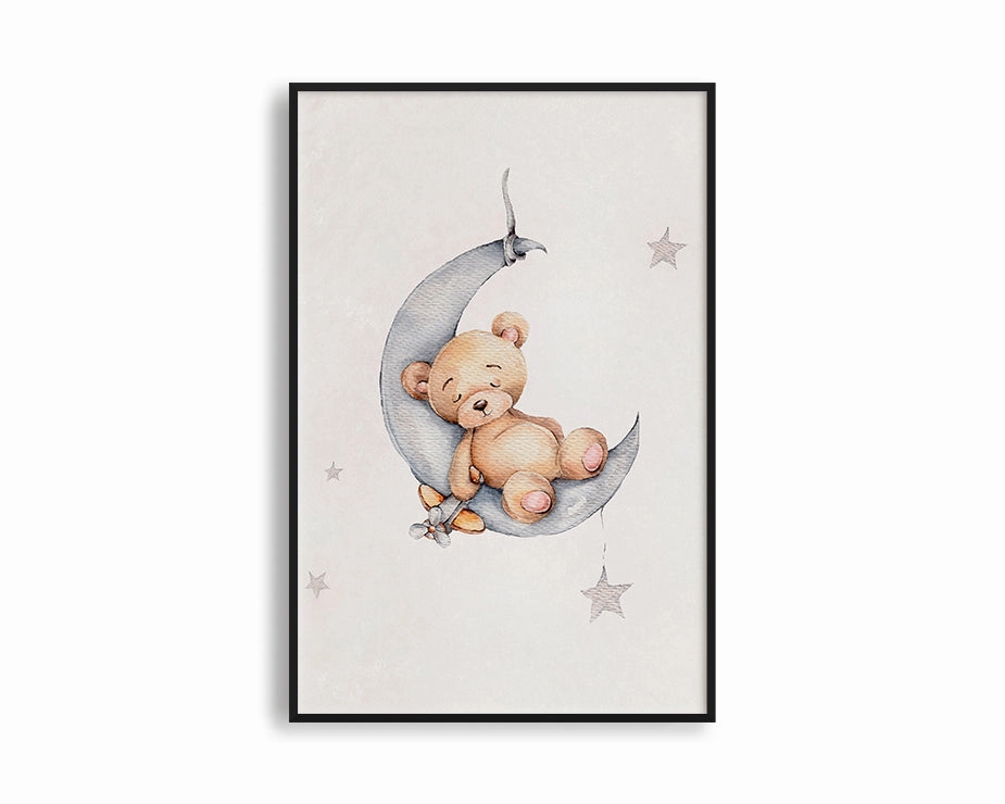 Poster Hub - Sleeping Teddynordic style wall decor