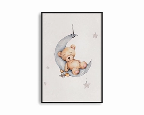 Poster Hub - Sleeping Teddynordic style wall decor