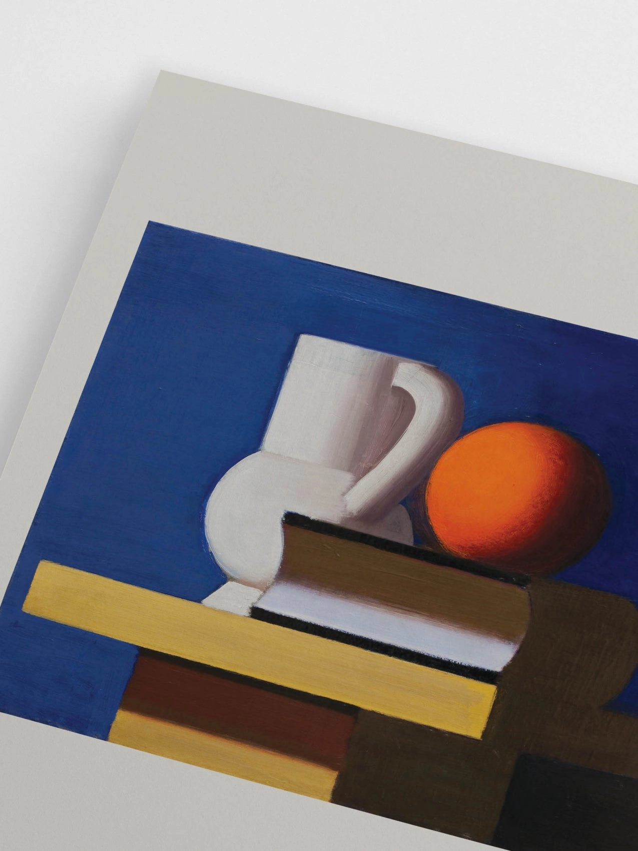 Poster Hub - White Jar Orange and Book by Vilhelm Lundstorm Poster