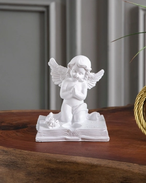 Praying On Book Angel Cherub Figurinehome decor ,wall decor 