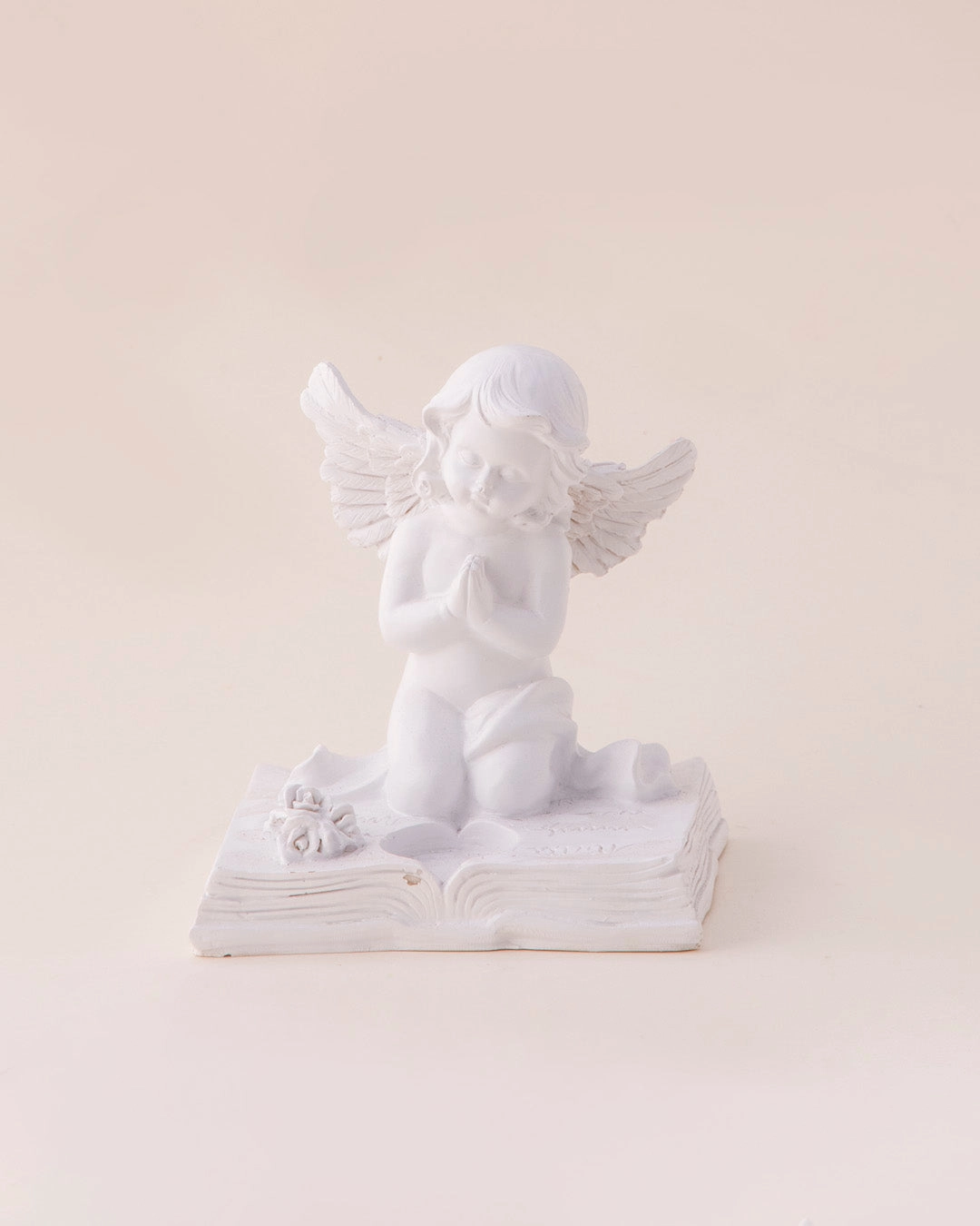 Praying On Book Angel Cherub Figurine