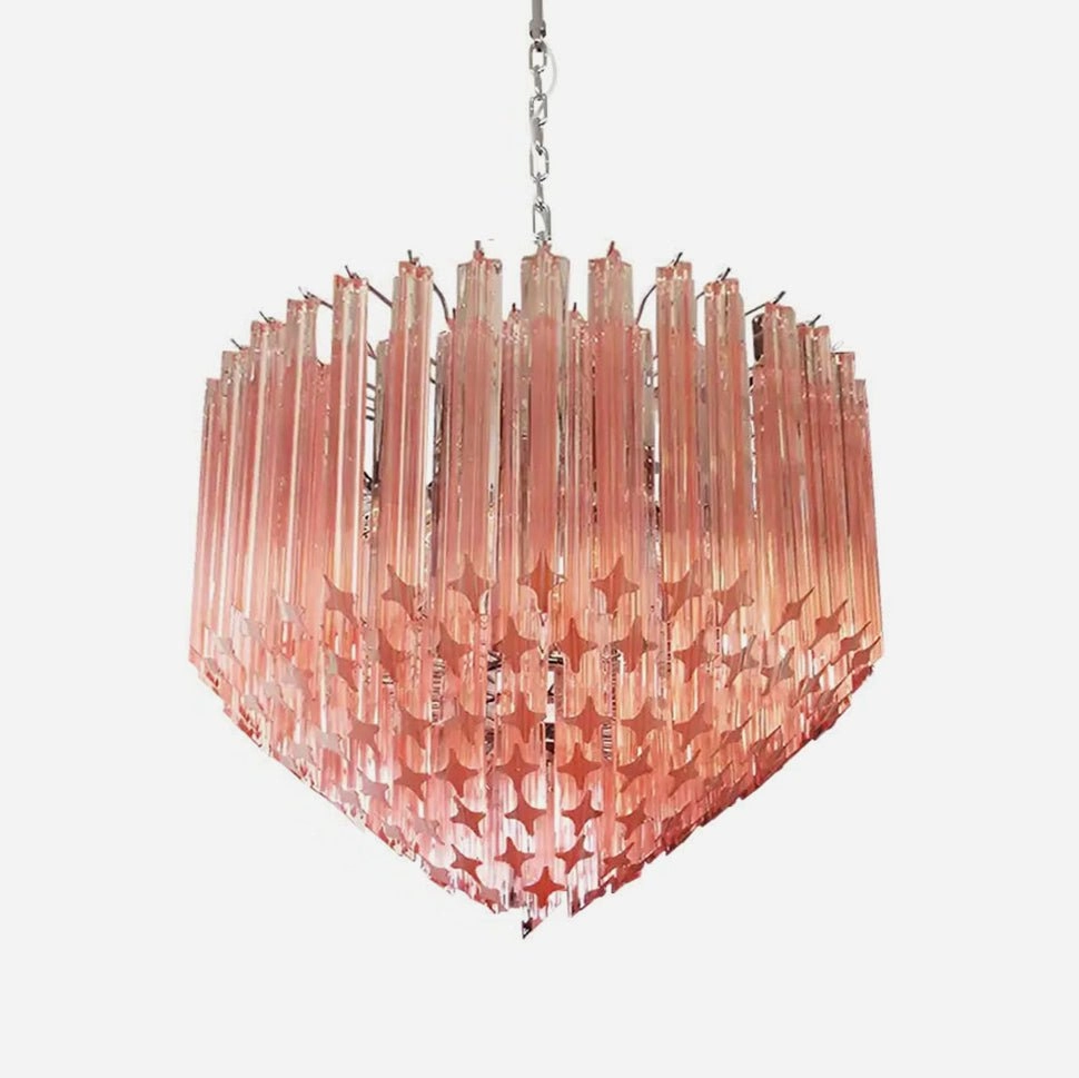 Prism Murano Pink Glass Chandelierrustic chandelier,bedroom chandelier 