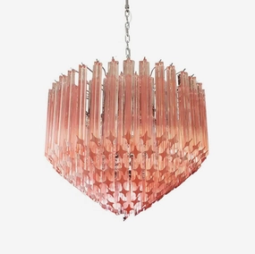 Prism Murano Pink Glass Chandelierrustic chandelier,bedroom chandelier 