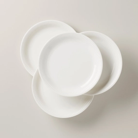 Profile White Dinner Plates - Set of 4modern kitchen decor ,kitchen dinner set ,dinnerware 