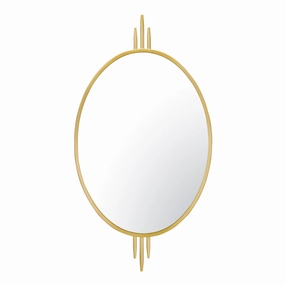 Propaganda 460MI22GO 22x41 Oval Wall Mirror - Goldwall mounted decorative mirror,full length dressing mirror