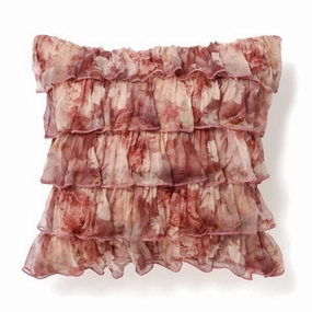Pt Chiffon Frill Cushion Cover 450 x 450  Pinkbedding sets ,throw blankets 