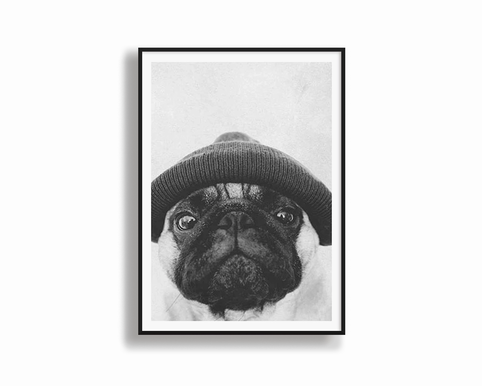Pug Printnordic style wall decor