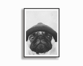 Pug Printnordic style wall decor