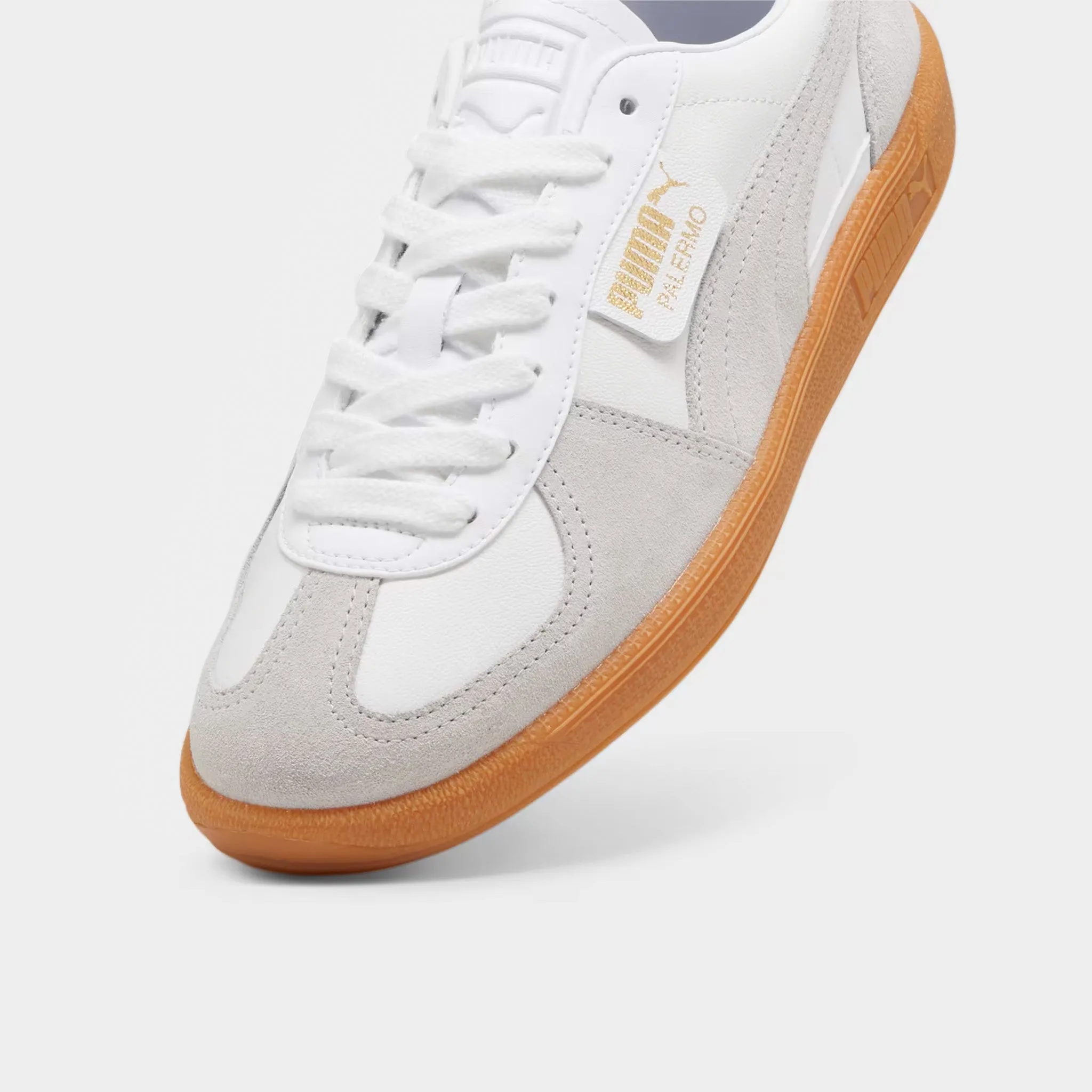 Puma Palermo Leather Puma White / Tan Puma Shoes