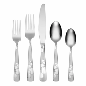 Quadratic 20 Piece Flatware Seteco-friendly bamboo fiber tableware set 