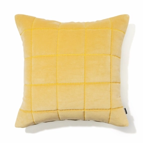 Quilt Check Cushion Cover 450 x 450 Yellowbedding sets ,throw blankets 