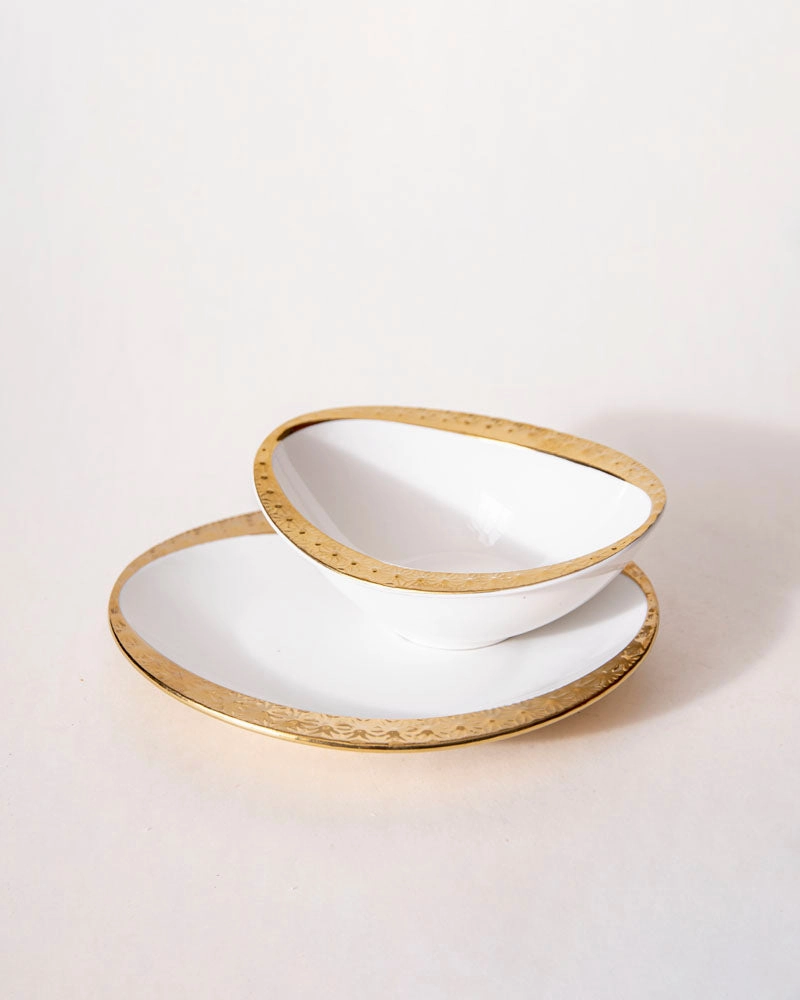 Radiant Edge Bowl With Tray