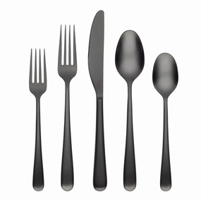 Rafael Black Satin 20 Piece Flatware Seteco-friendly bamboo fiber tableware set 