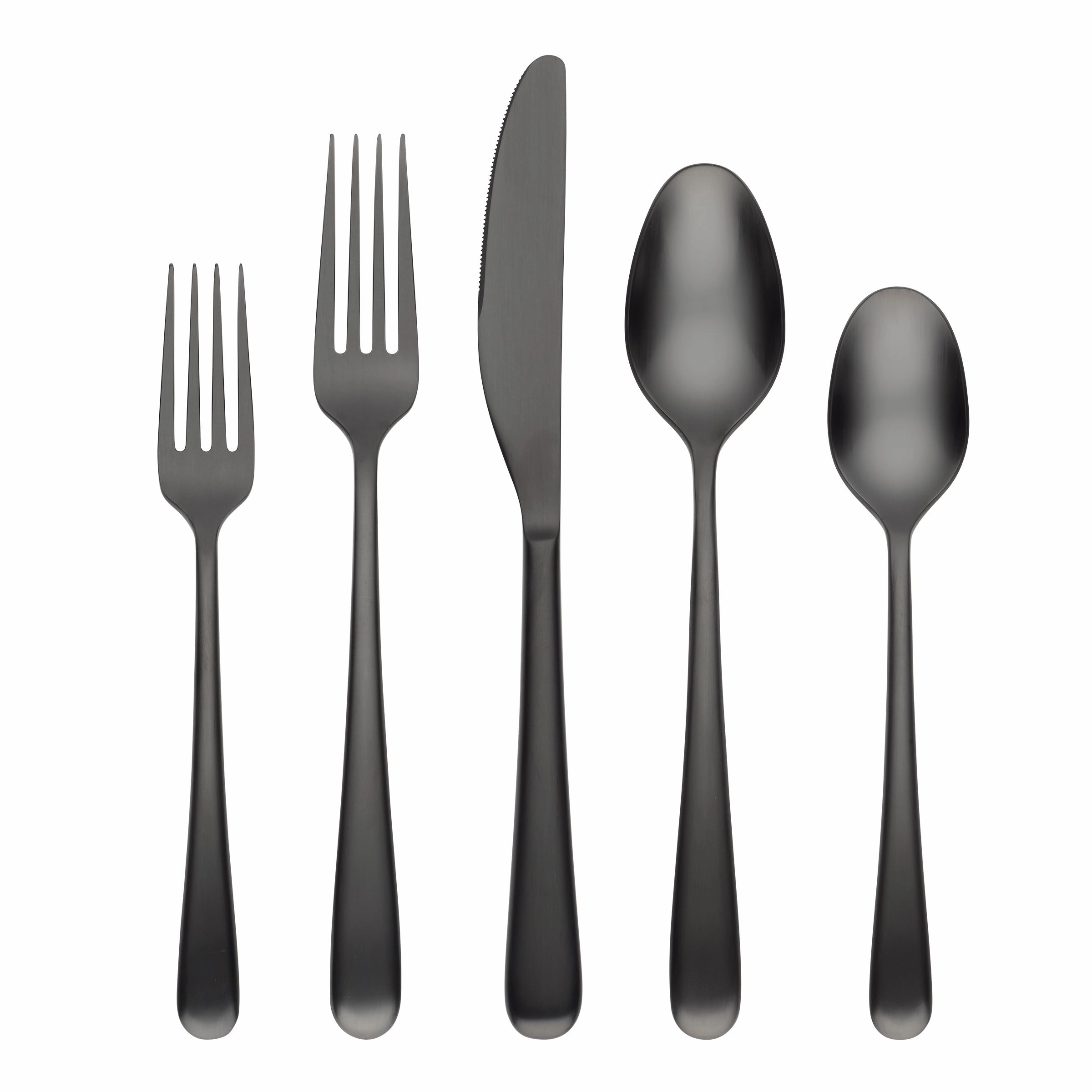 Rafael Black Satin 20 Piece Flatware Seteco-friendly bamboo fiber tableware set 
