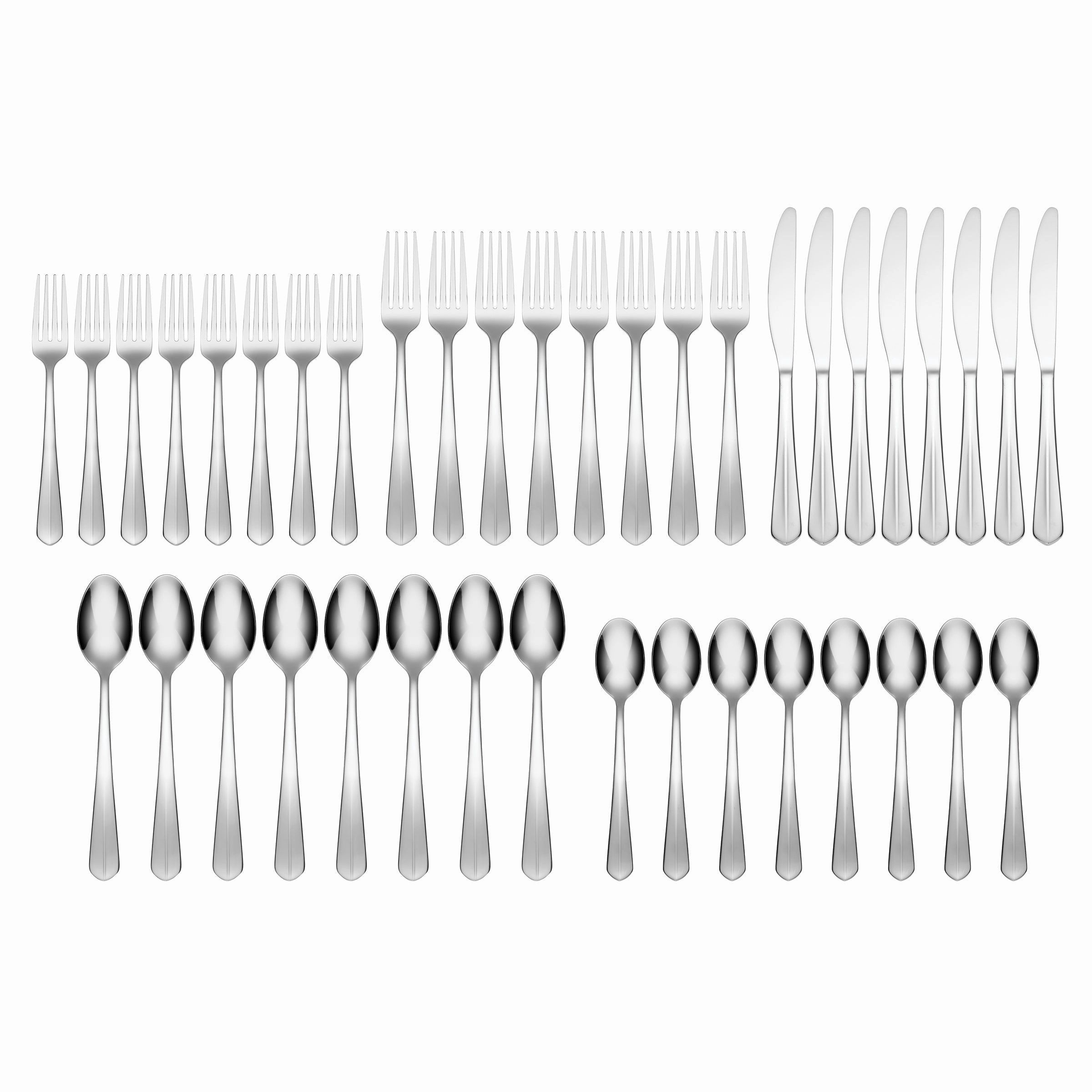 Raiden Mirror 40 Piece Flatware Set with Caddy