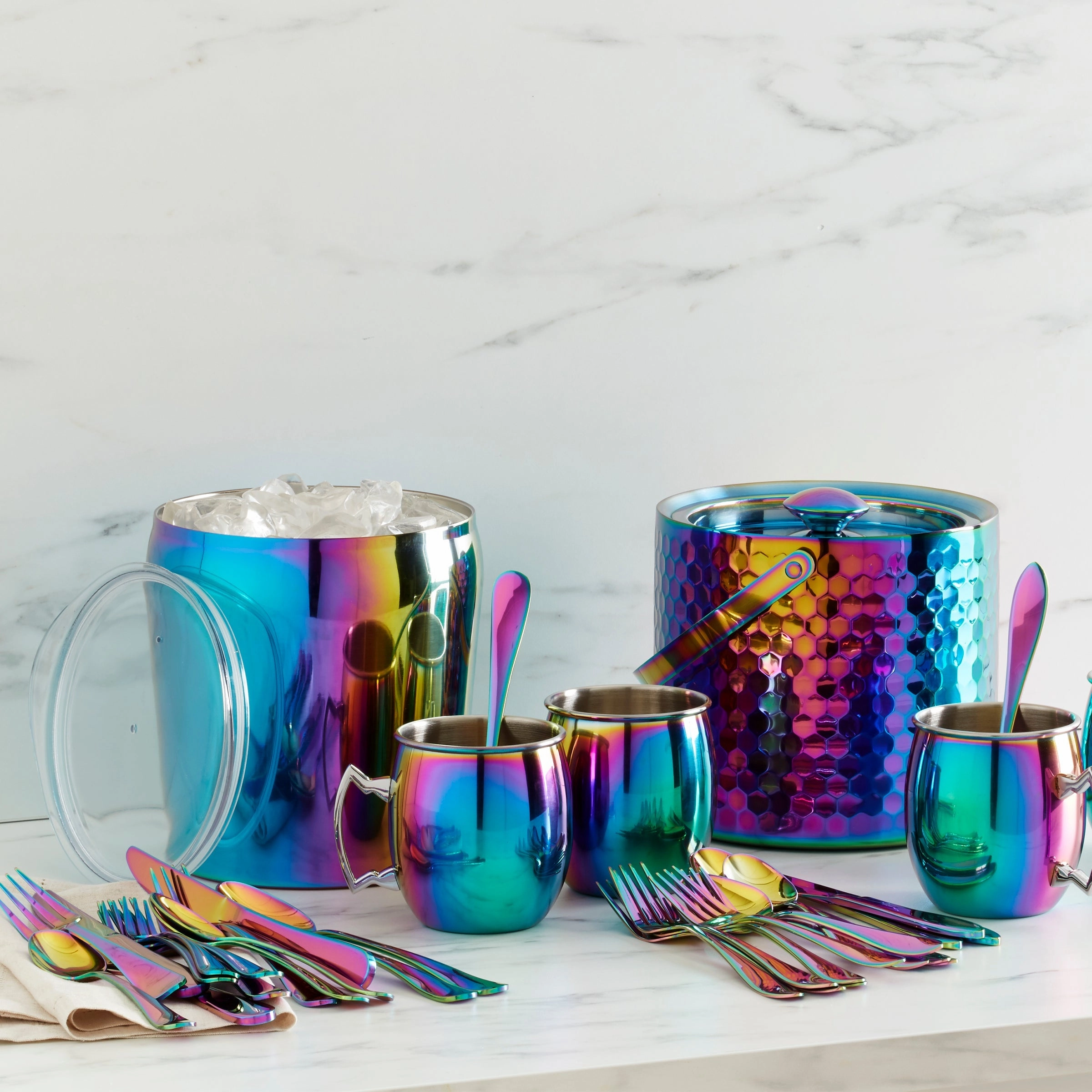 Rainbow Moscow Mule Mugs - Set Of 4