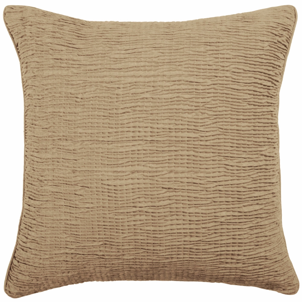 Rainfall Embroidered Feather Cushion Bronze