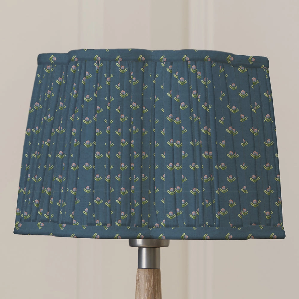 Raja Pleated Scalloped Lamp Shade Denimmodern home decor ,home decor for bedroom 