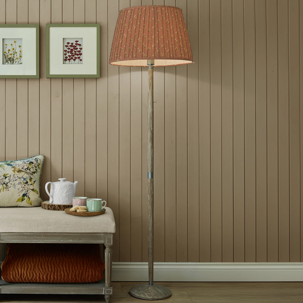 Raja Pleated Tapered Lamp Shade Terracotta