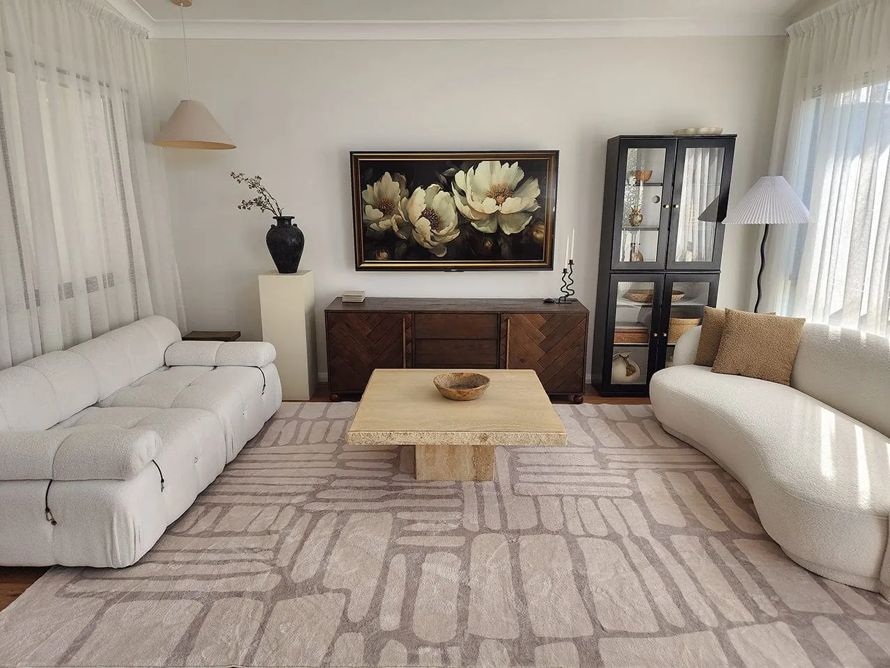 Raquel Grey Abstract Pattern Washable Rug *NO RETURNS UNLESS FAULTY