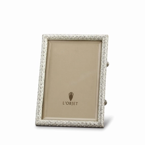 Rectangular Pave Frame 4 x 6 - Platinumdecorative photo frame ,personalized photo frame 