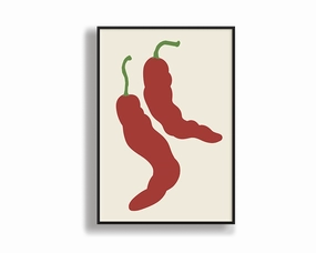 Red Chilli Portraitmodern abstract painting decor