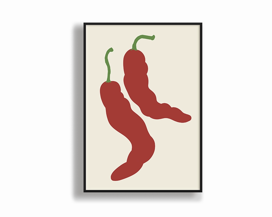 Red Chilli Portraitmodern abstract painting decor