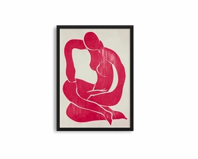 Red Figure Print 2nordic style wall decor