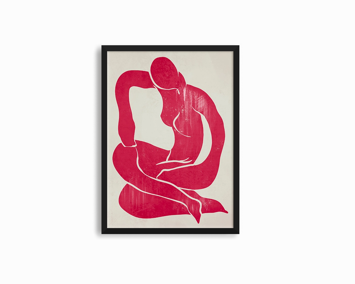 Red Figure Print 2nordic style wall decor