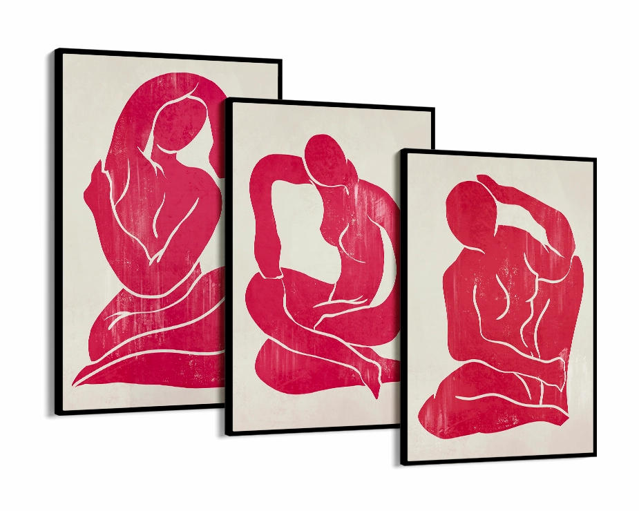 Red Trio Set - Figure Print