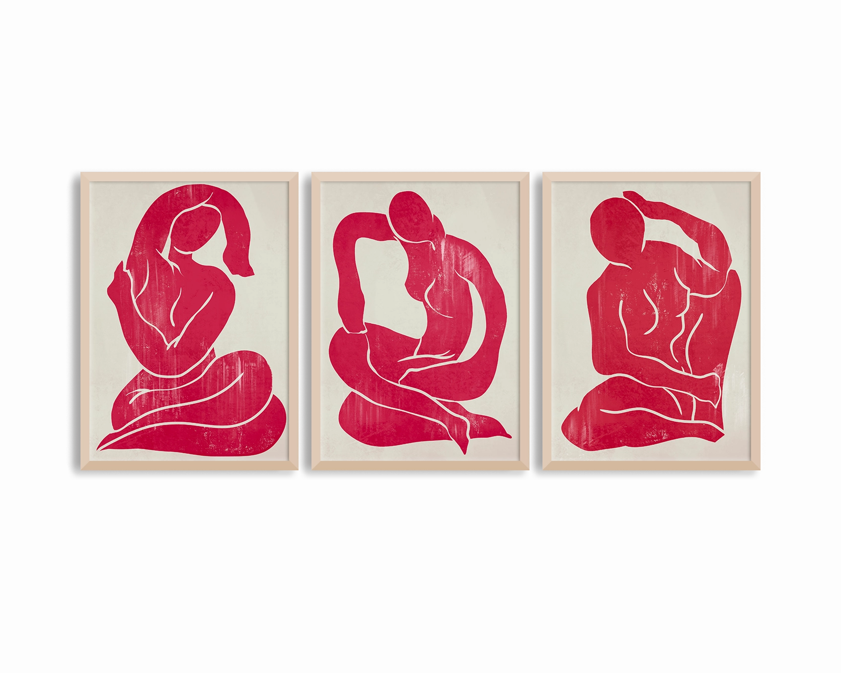 Red Trio Set - Figure Print