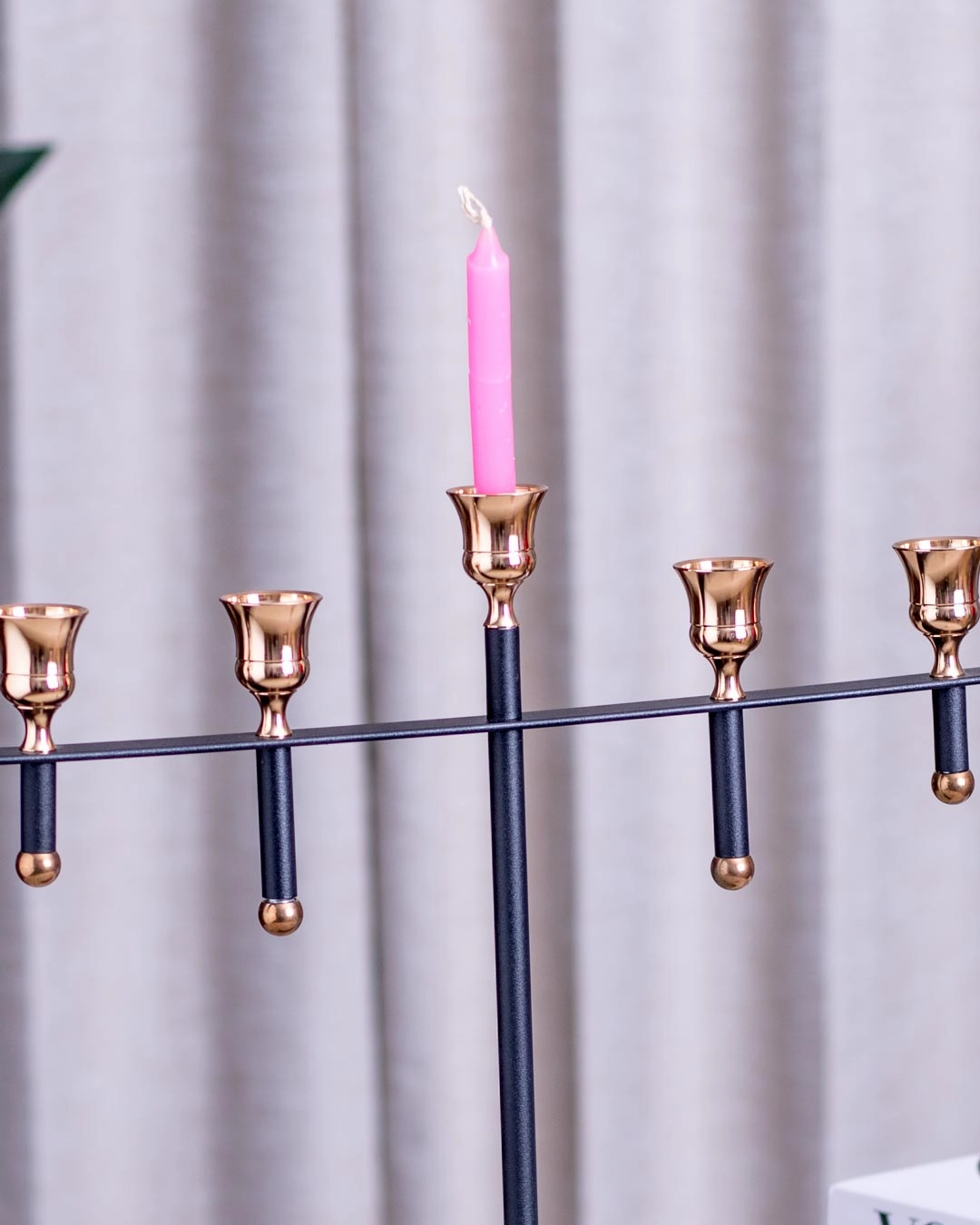 Regal Elegance: 5-Arm Candle Holder