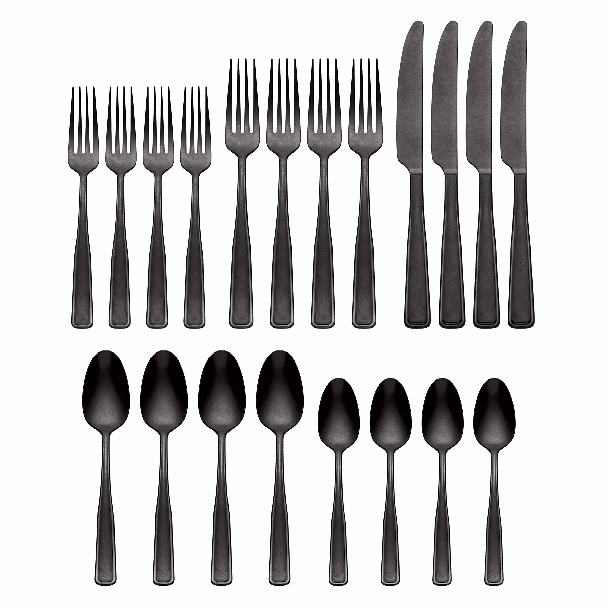 Reid Black Vintage 20 Piece Flatware Set