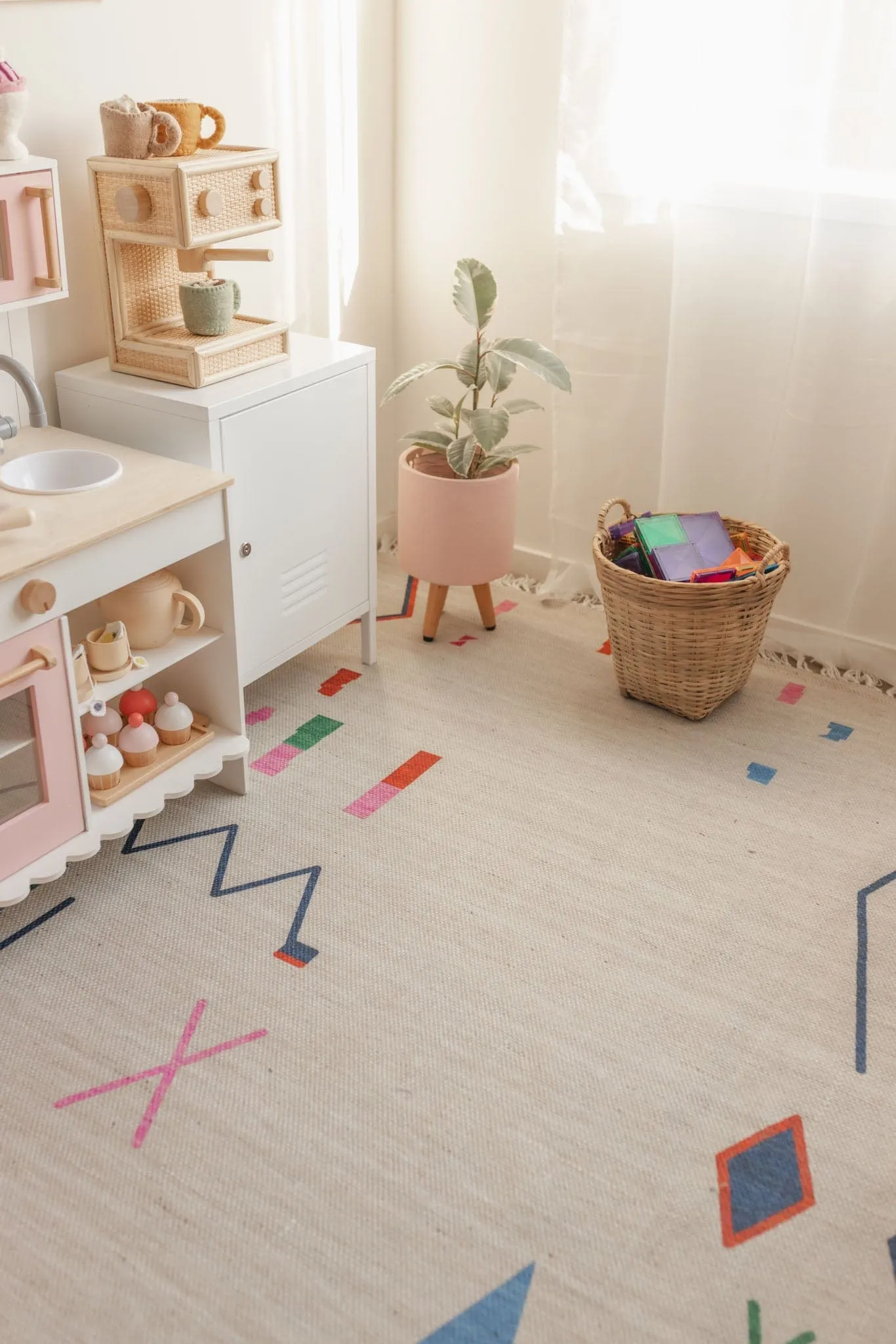 Remi Ivory Multi-Colour Abstract Tribal Indoor Outdoor Rug