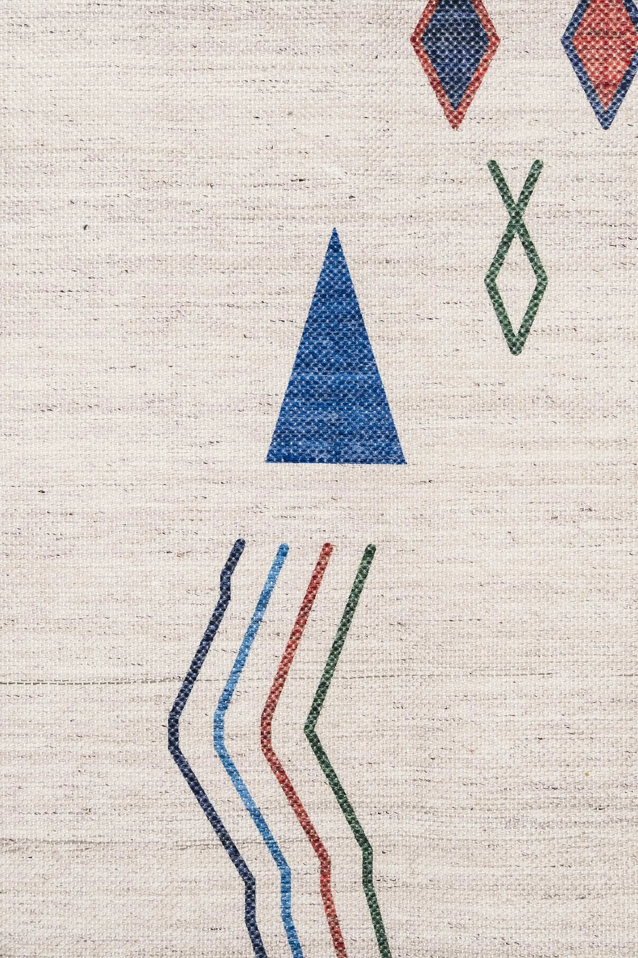 Remi Ivory Multi-Colour Abstract Tribal Indoor Outdoor Rug