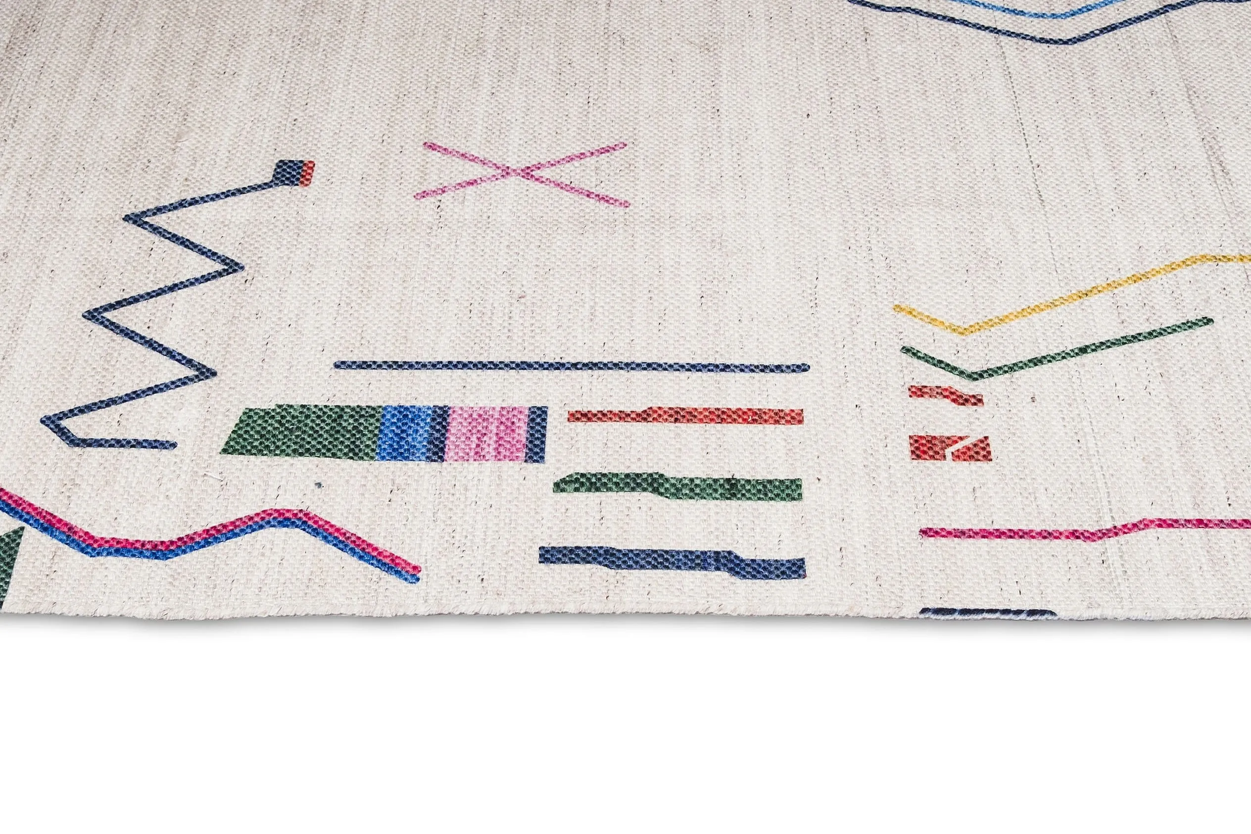 Remi Ivory Multi-Colour Abstract Tribal Indoor Outdoor Rug