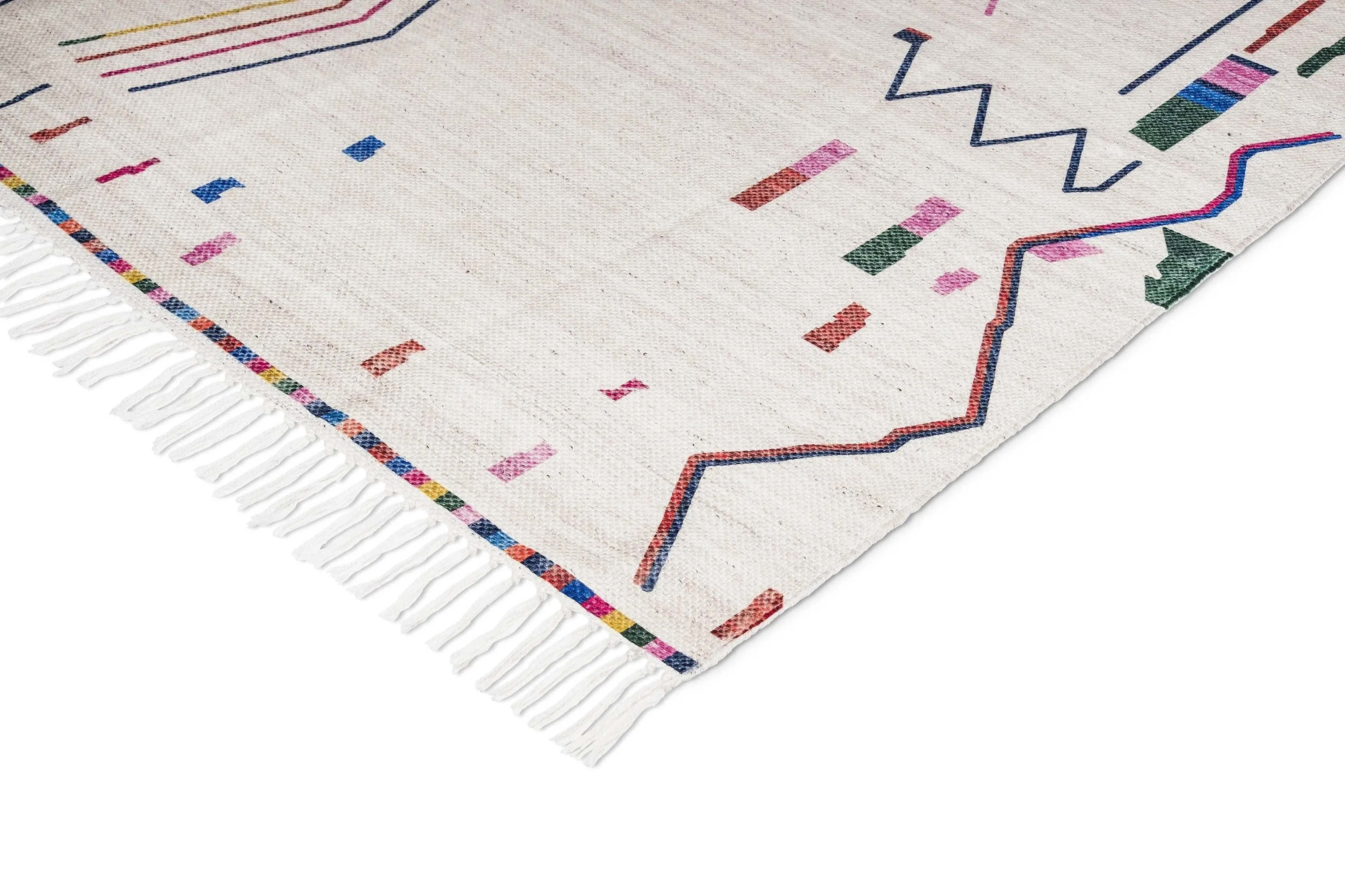 Remi Ivory Multi-Colour Abstract Tribal Indoor Outdoor Rug