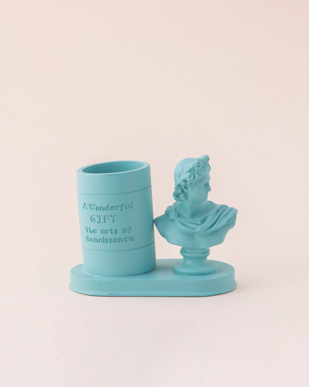 Renaissance Muse Decorative Pen Holder - Sky Blue