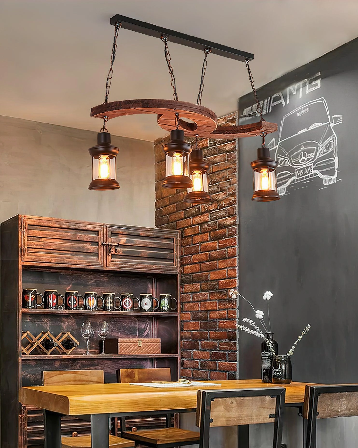 Retro Boat Wood Chandelier