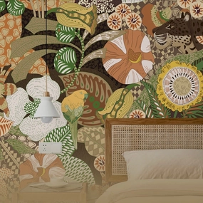 Retro Jungle Wall Muralnordic style wall decor