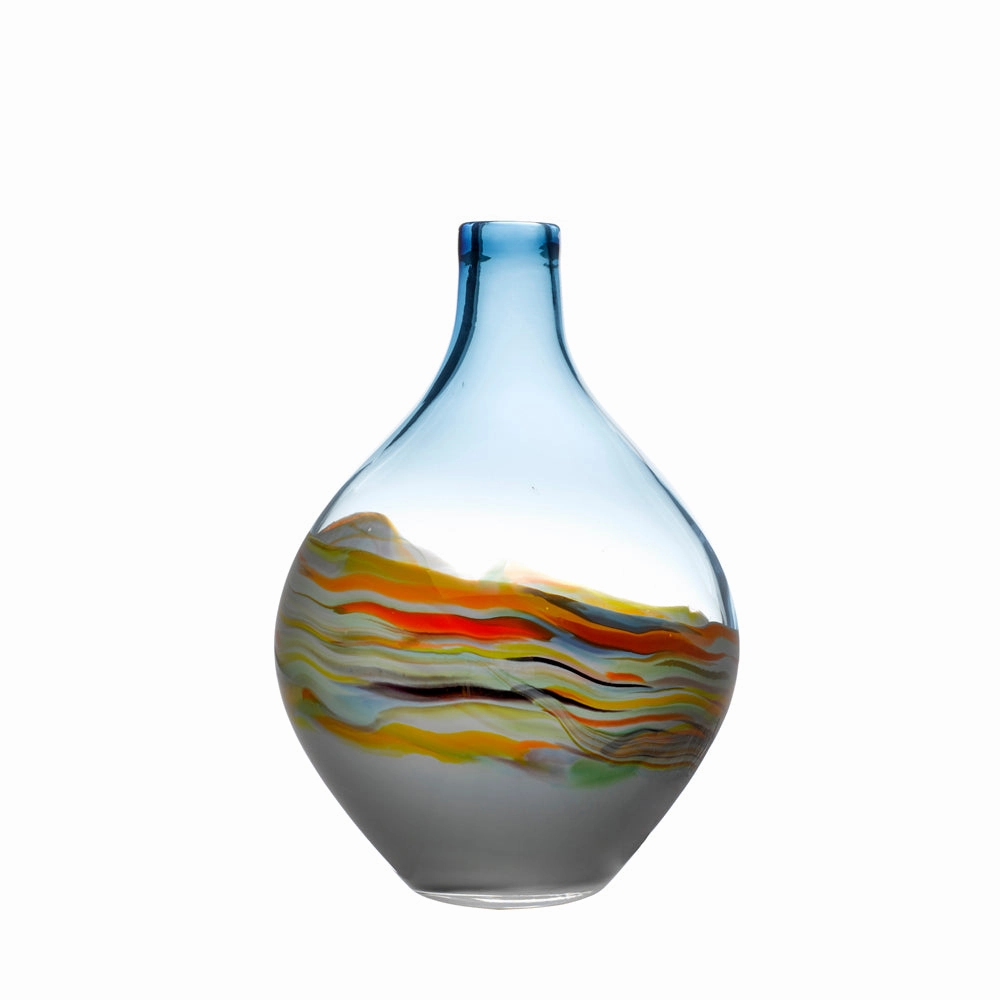 Rhian Round Hand-Blown Vase Agate