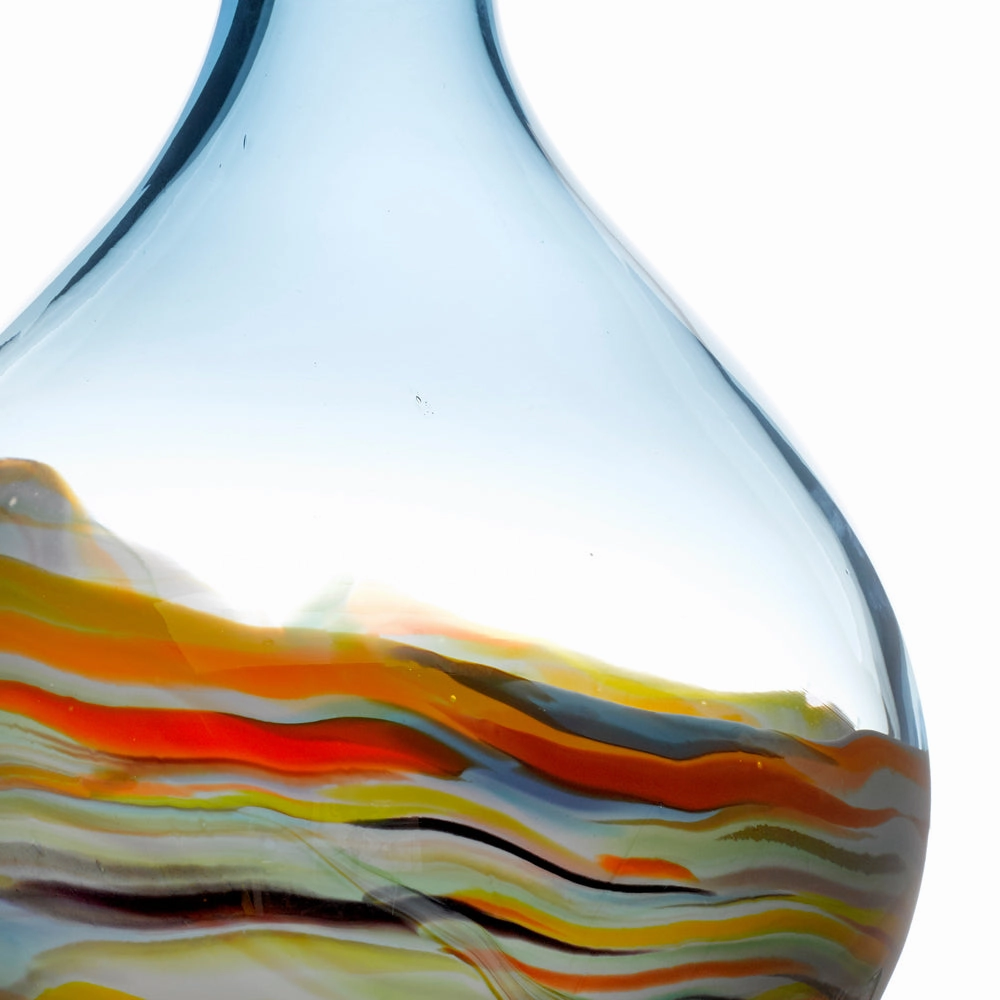 Rhian Round Hand-Blown Vase Agate