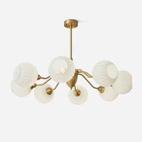 Ribbed Glass Ball Chandelierrustic chandelier,bedroom chandelier 