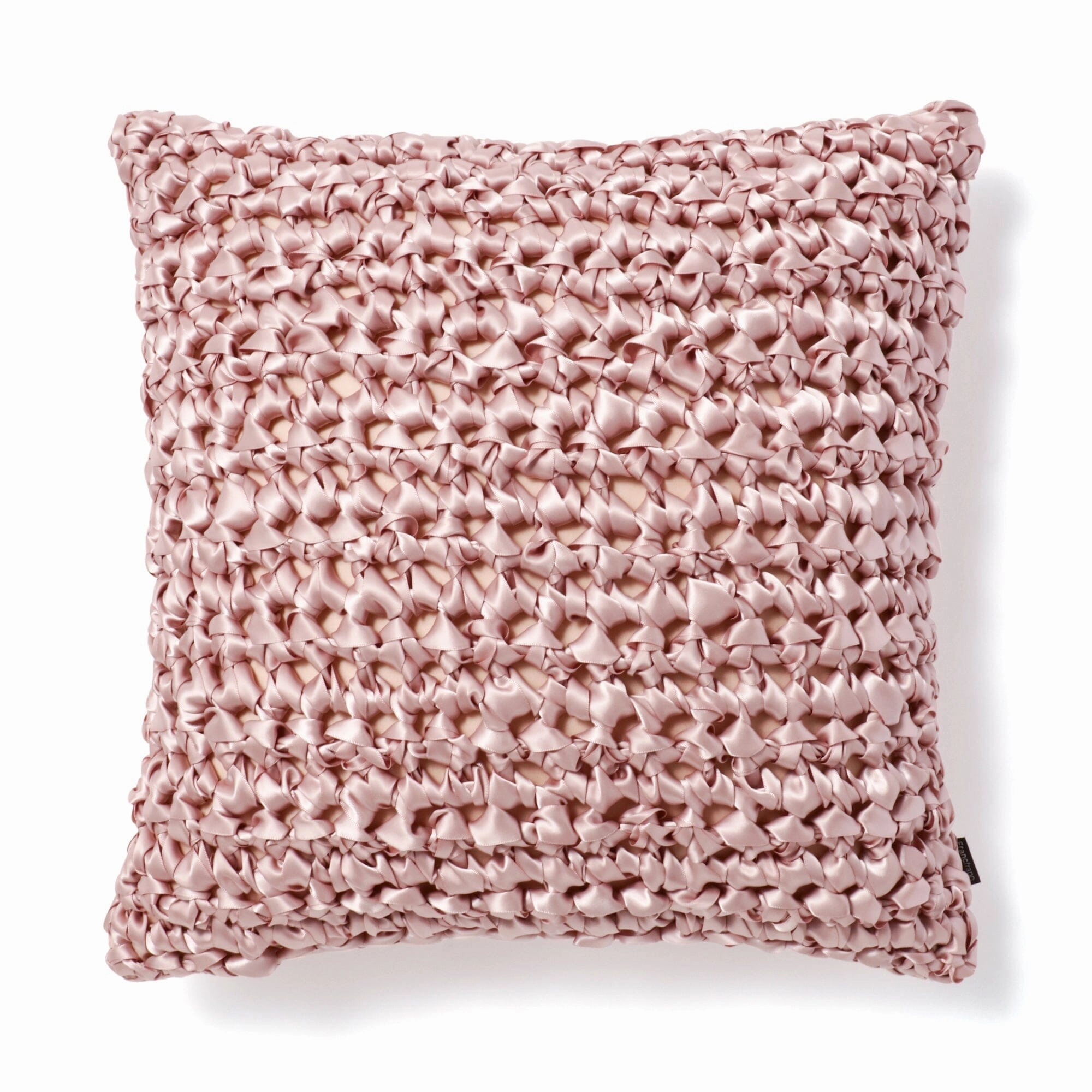 Ribbon Crochet Cushion Cover 450 x 450  Pinkbedding sets ,throw blankets 