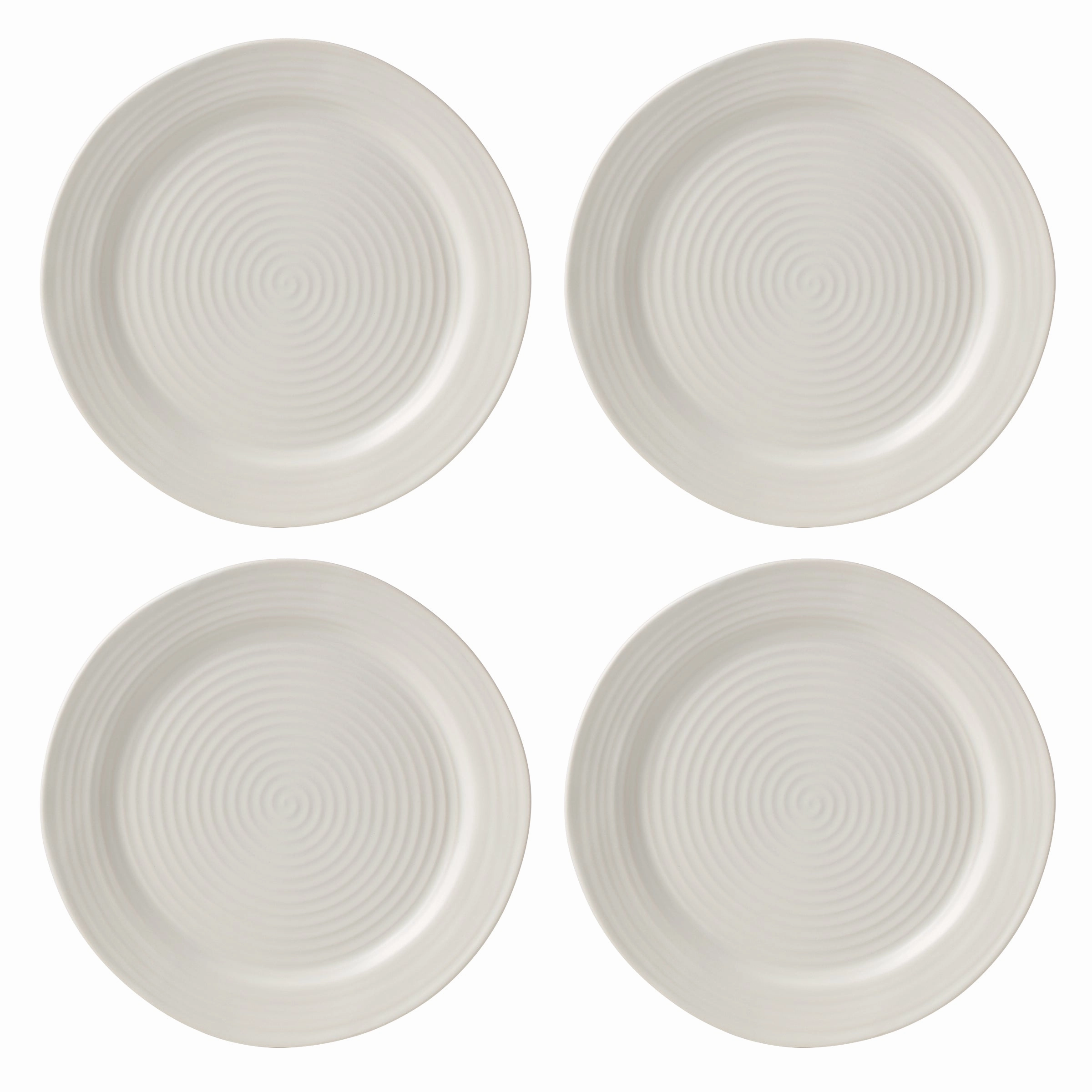Ridge White 12-Piece Dinnerware Set