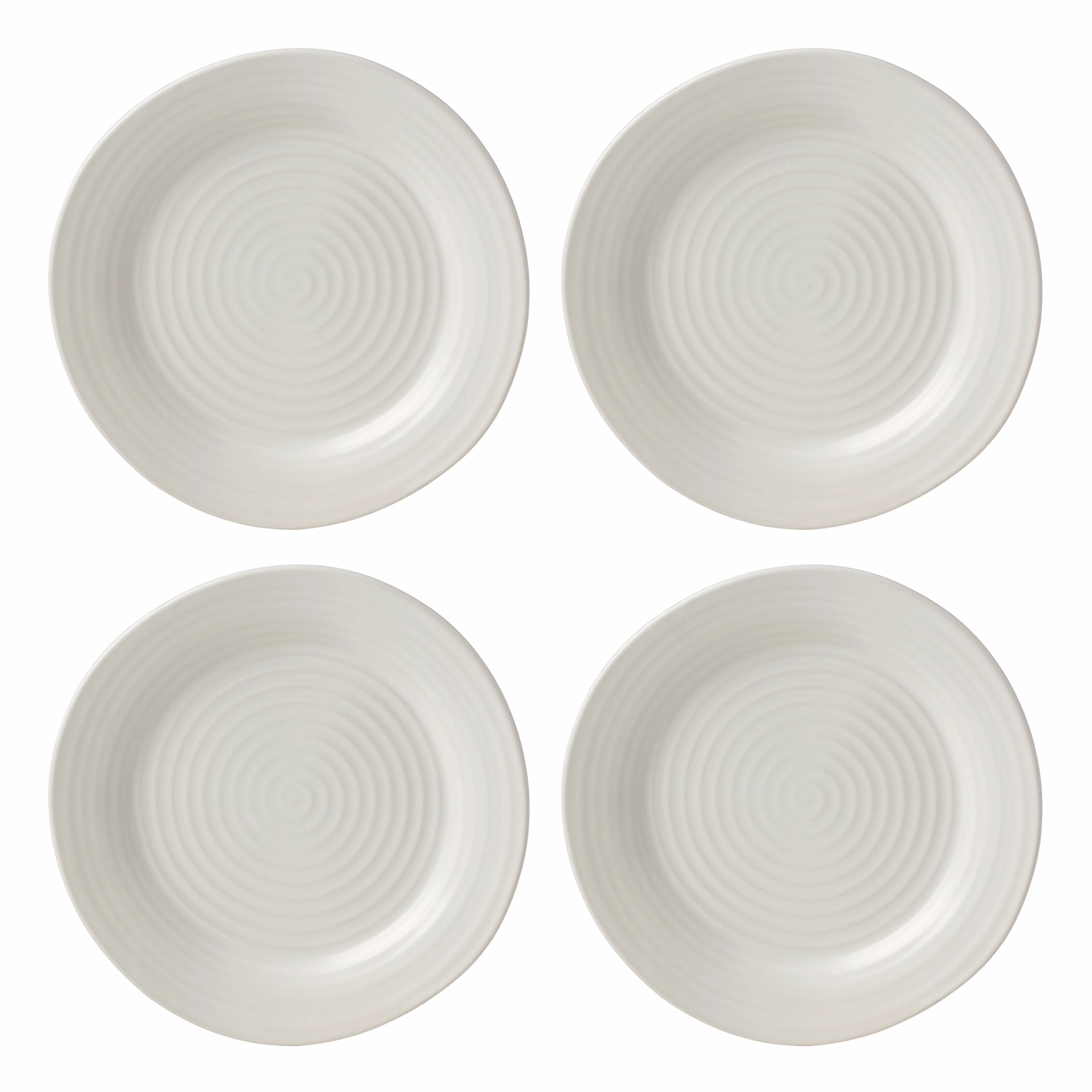 Ridge White 12-Piece Dinnerware Set