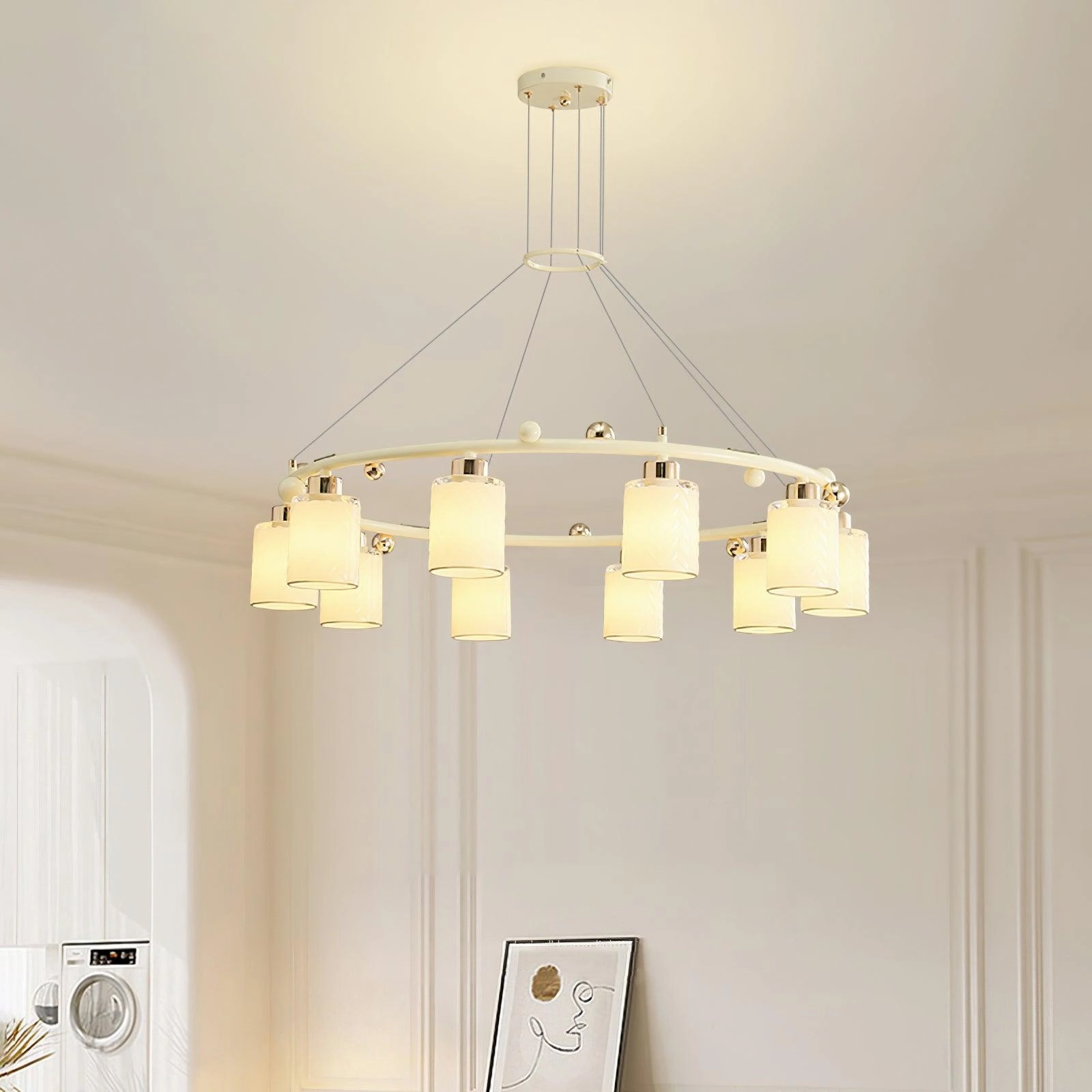 Ring Glass Cup Chandelier