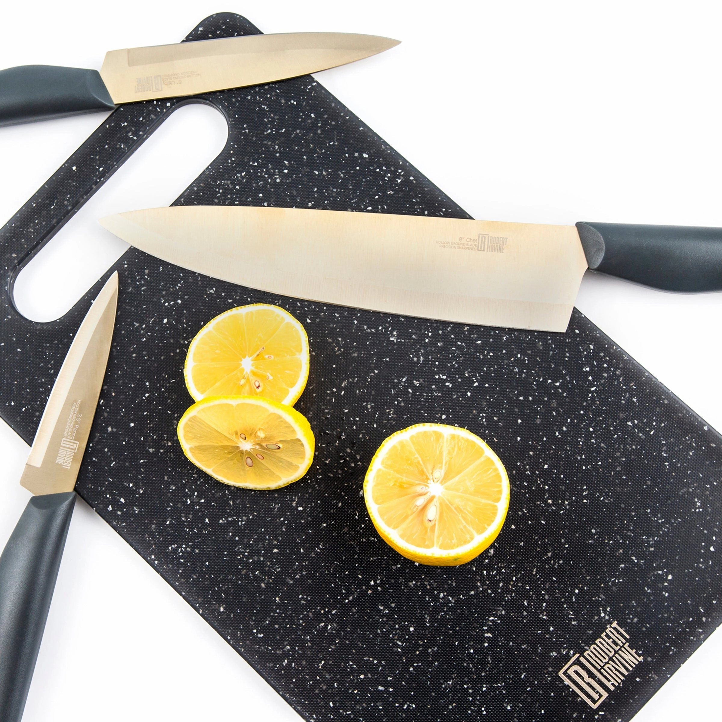Robert Irvine 10 Piece Cutlery Set - Grey and Champagne